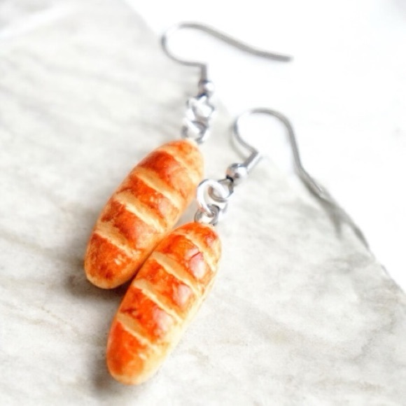 Sale: Artisan Bread Earrings - Picture 2 of 2